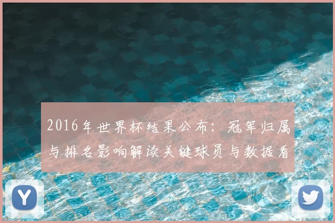 2016年世界杯结果公布：冠军归属与排名影响解读关键球员与数据看点